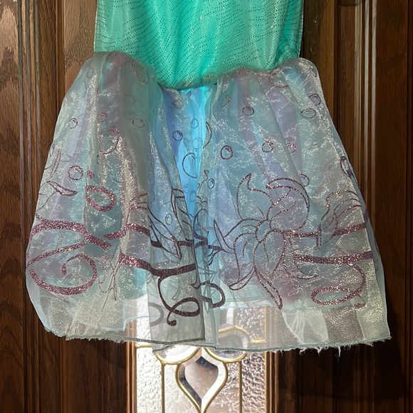 Disney Princess Ariel Little Mermaid Green and Purple Frill Dress Up Costume - Picture 6 of 6